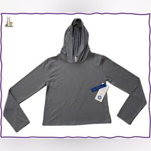 NWT-Threads 4 Thought Slate Blue Lightweight Hooded Long Sleeve Top